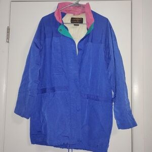 Eddie Bauer Blue Jacket with Pink Collar